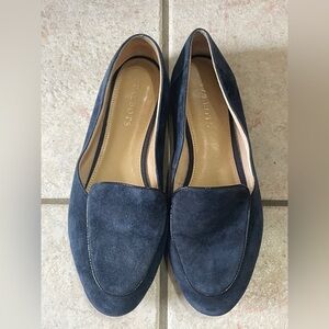 Talbots Navy Suede Slip-On Loafers